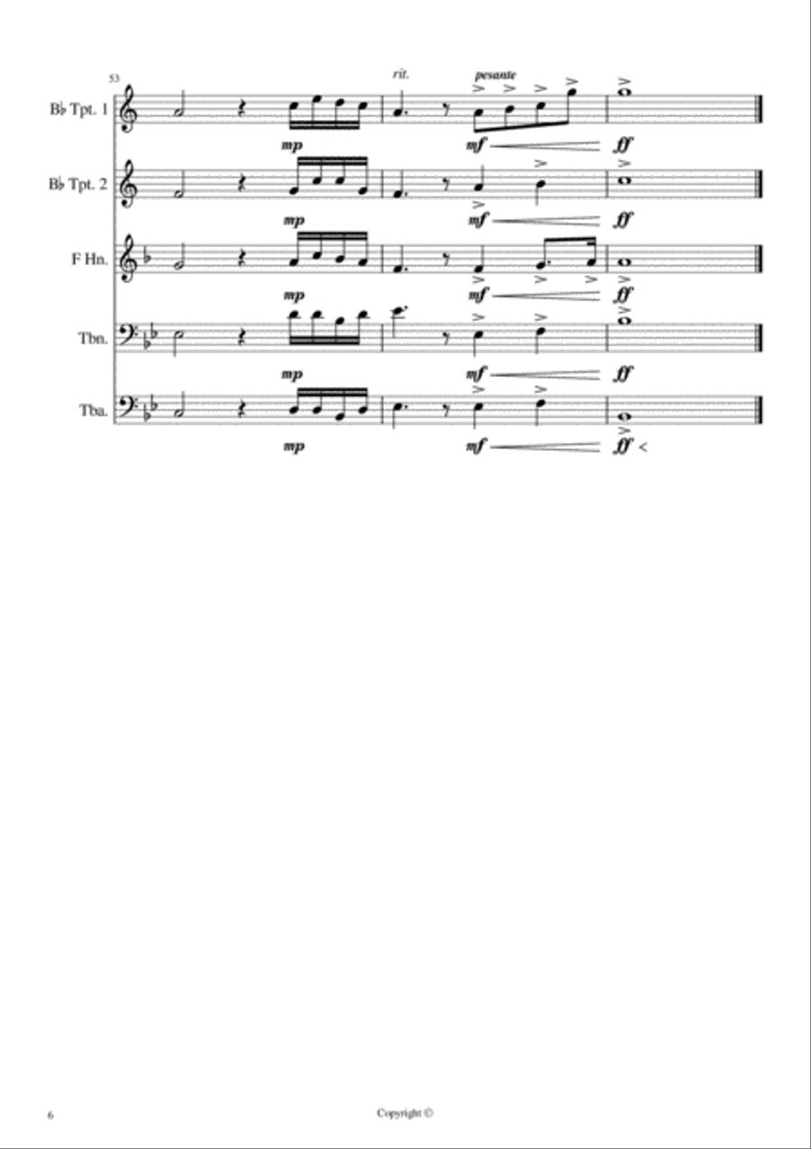 Agnus Dei Agnus Dei Brass Ensemble scores gallery preview page 6