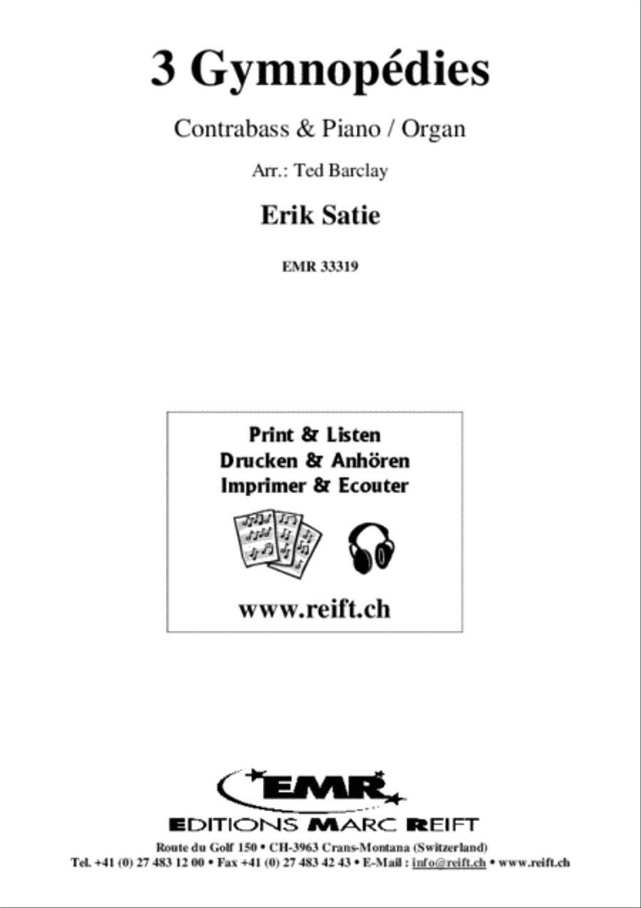 3 Gymnopedies 3 Gymnopedies Double Bass scores gallery preview page 2