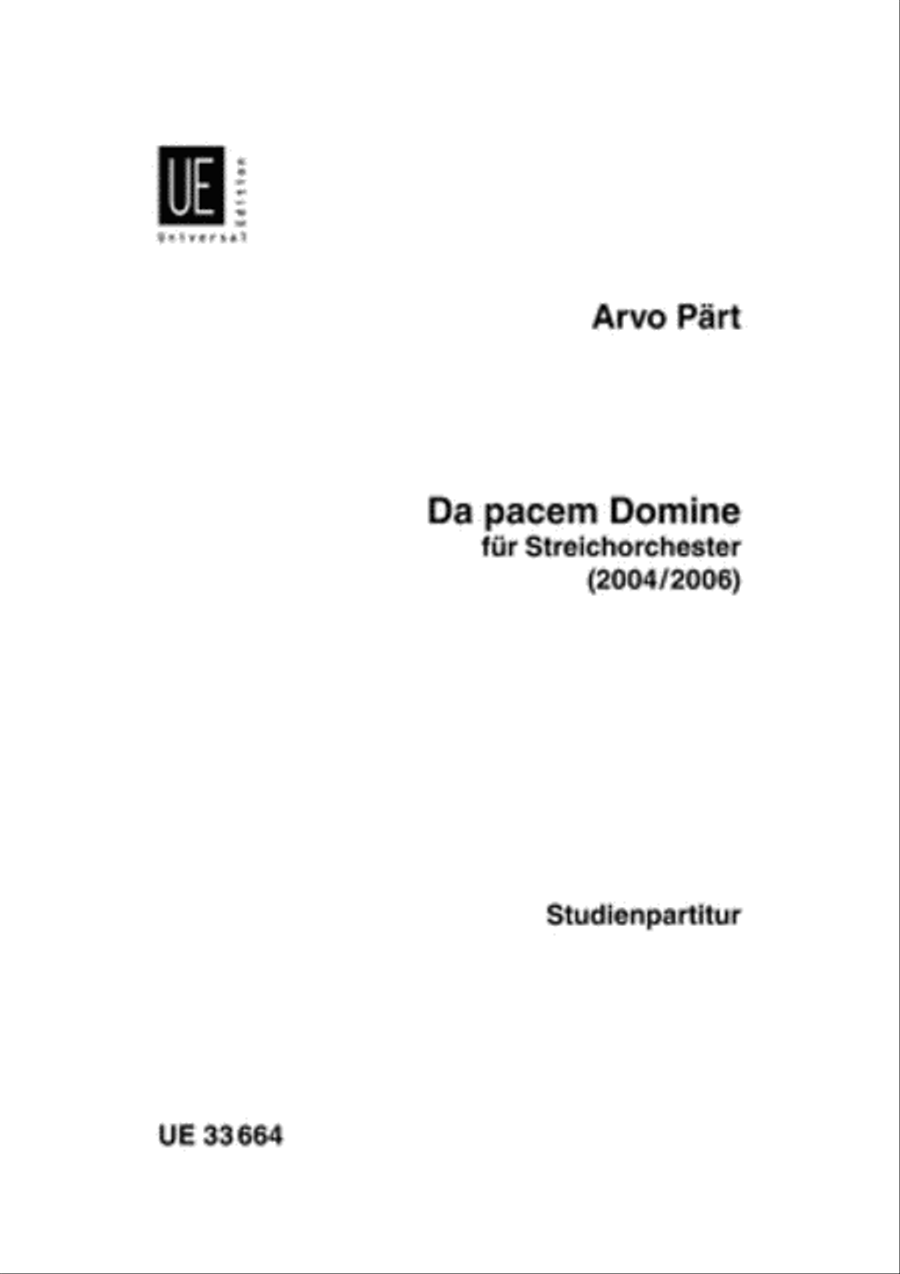 Da Pacem Orchestra scores gallery preview page 1