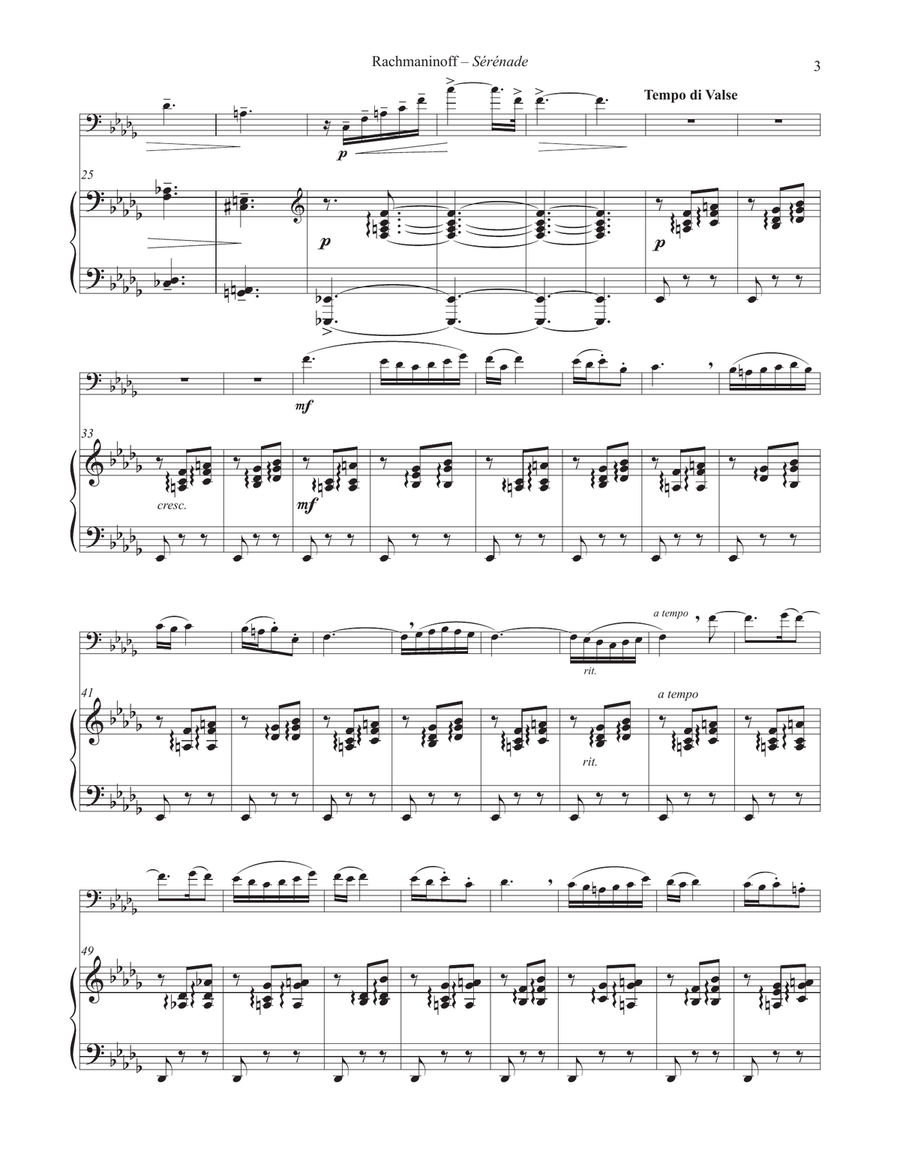 Serenade for Euphonium and Piano Euphonium scores gallery preview page 3