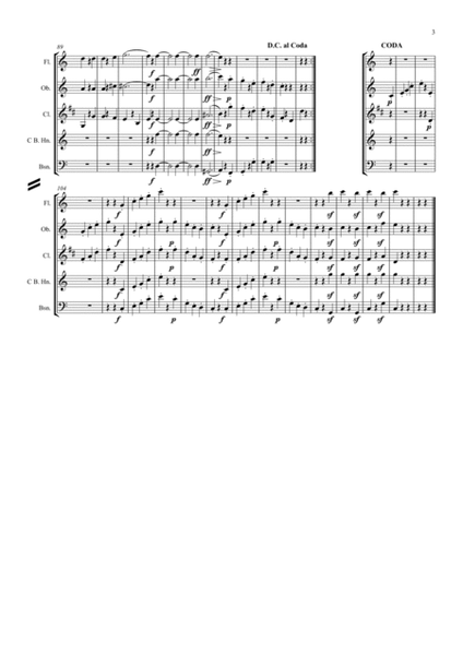 Beethoven: Wind Trio in C Major Op.87 Mvt.III Menuetto and Trio - wind quintet image number null
