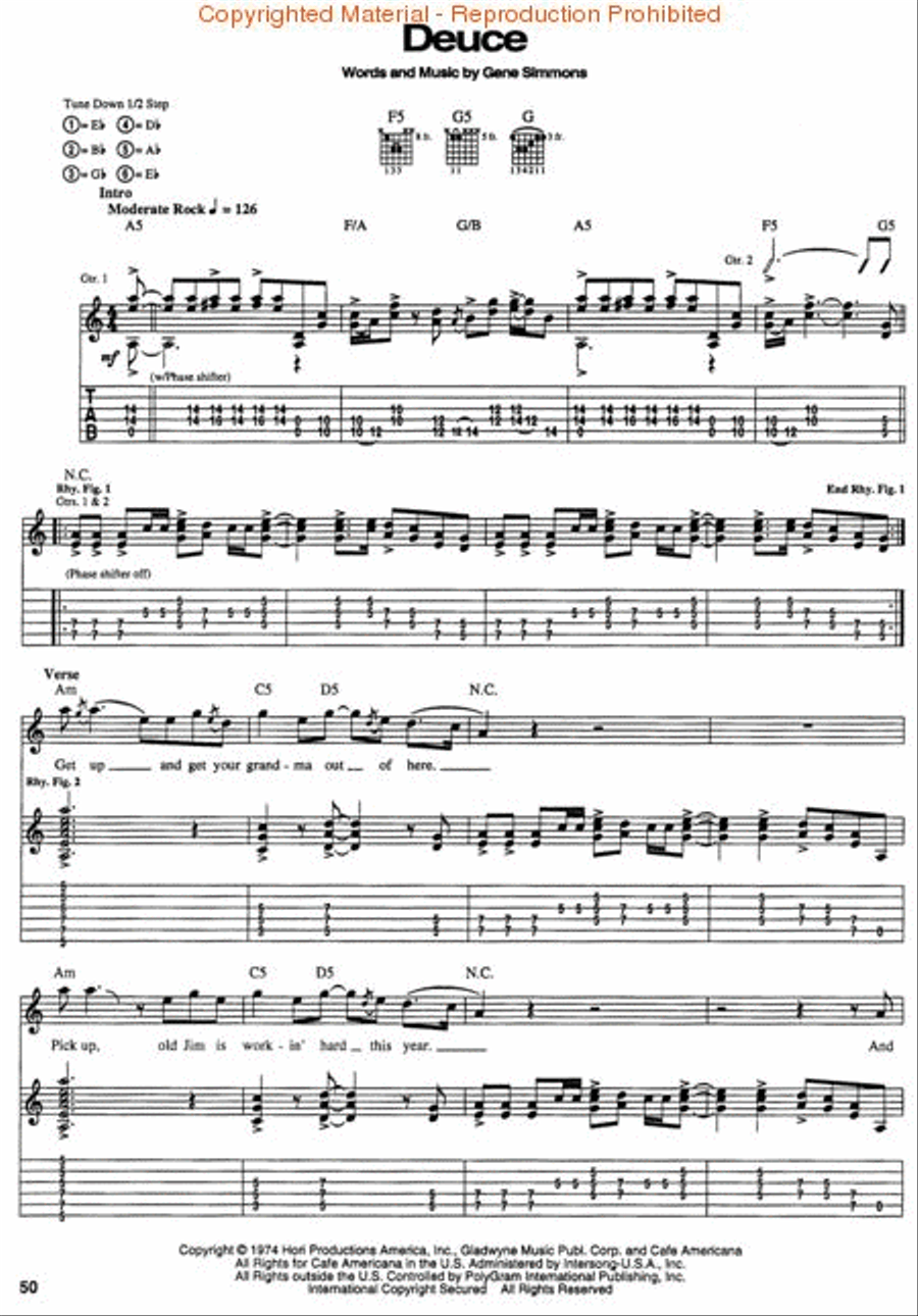 The Best of Kiss Electric Guitar scores gallery preview page 2