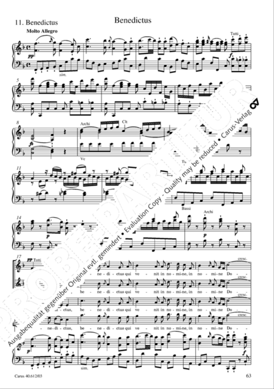 Harmoniemesse in B 4-Part scores gallery preview page 64