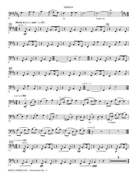 Missa Americana - Cello 1