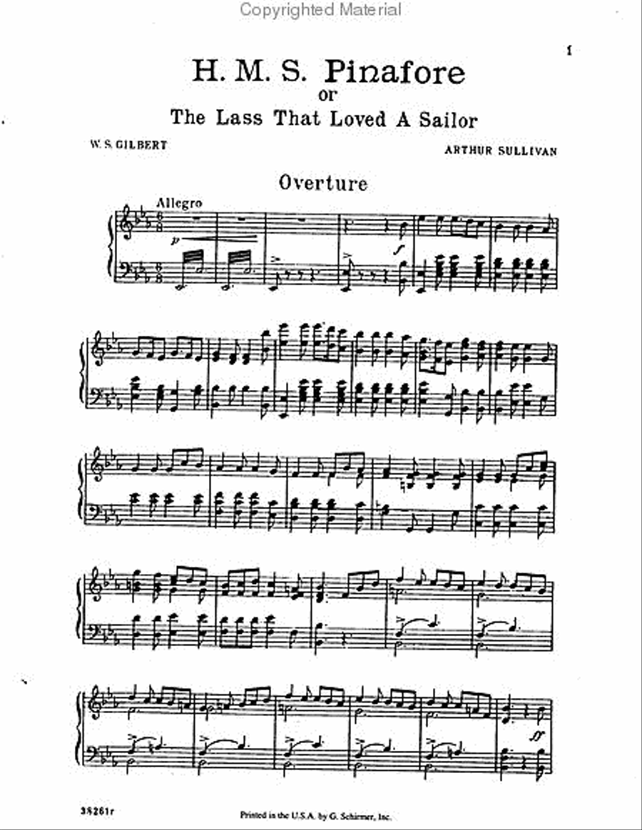 HMS Pinafore HMS Pinafore Piano, Vocal scores gallery preview page 3