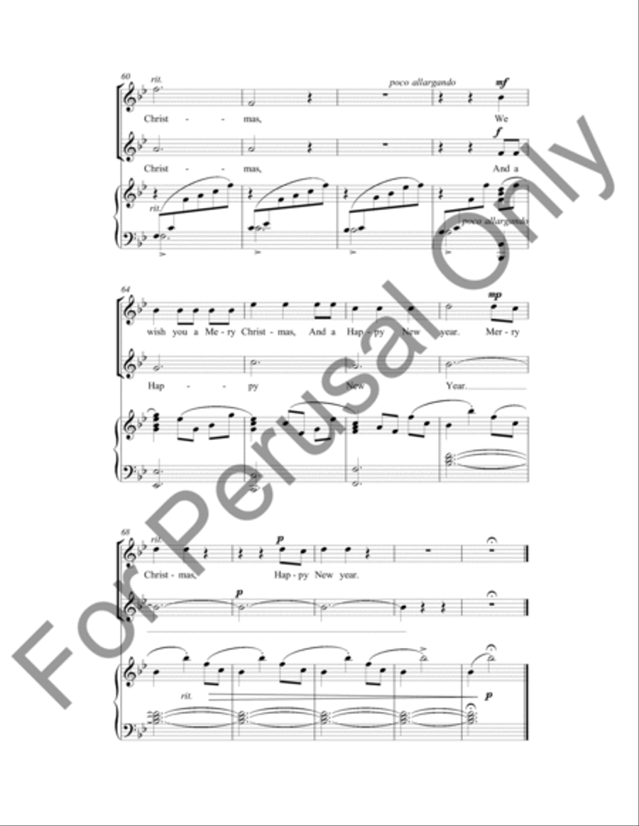 We Wish You A Merry Christmas SA scores gallery preview page 7