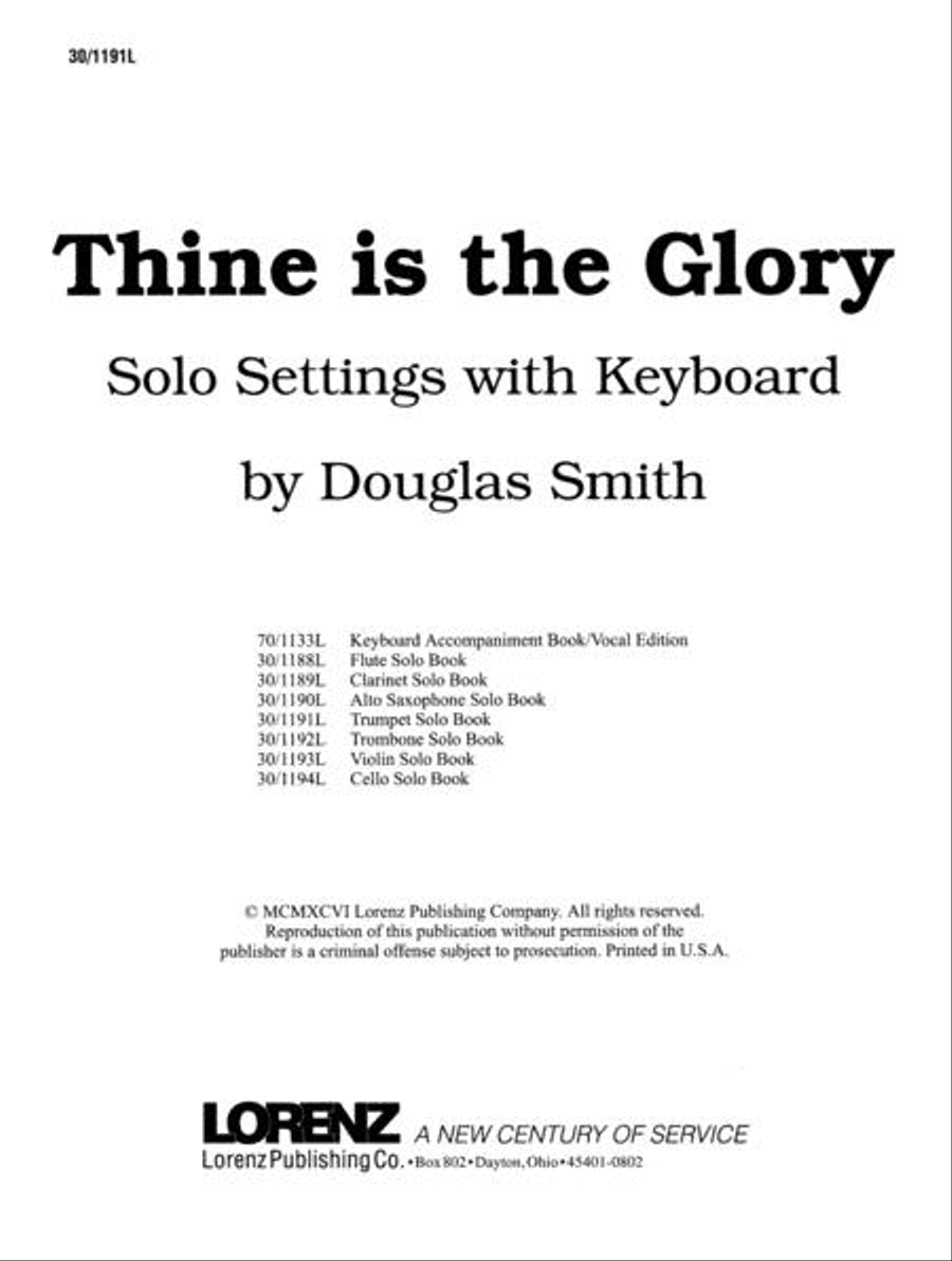 Thine Is the Glory - Trumpet Trumpet scores gallery preview page 3