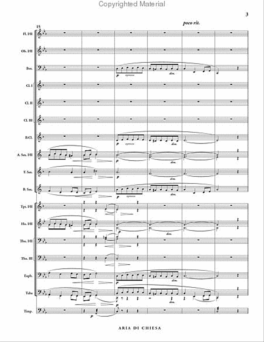 Aria di Chiesa Concert Band scores gallery preview page 4