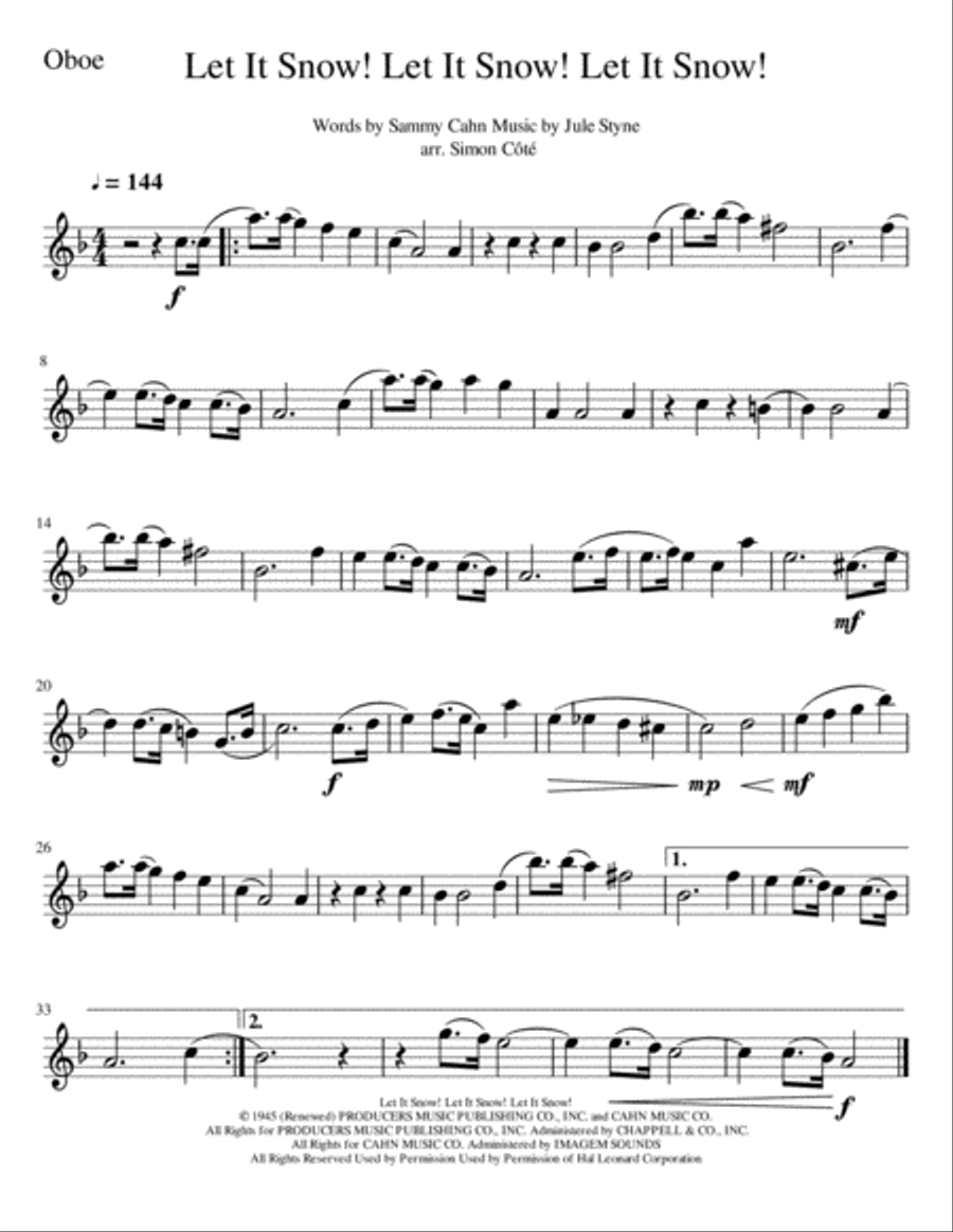 Let It Snow! Let It Snow! Let It Snow! Woodwind Quintet scores gallery preview page 5
