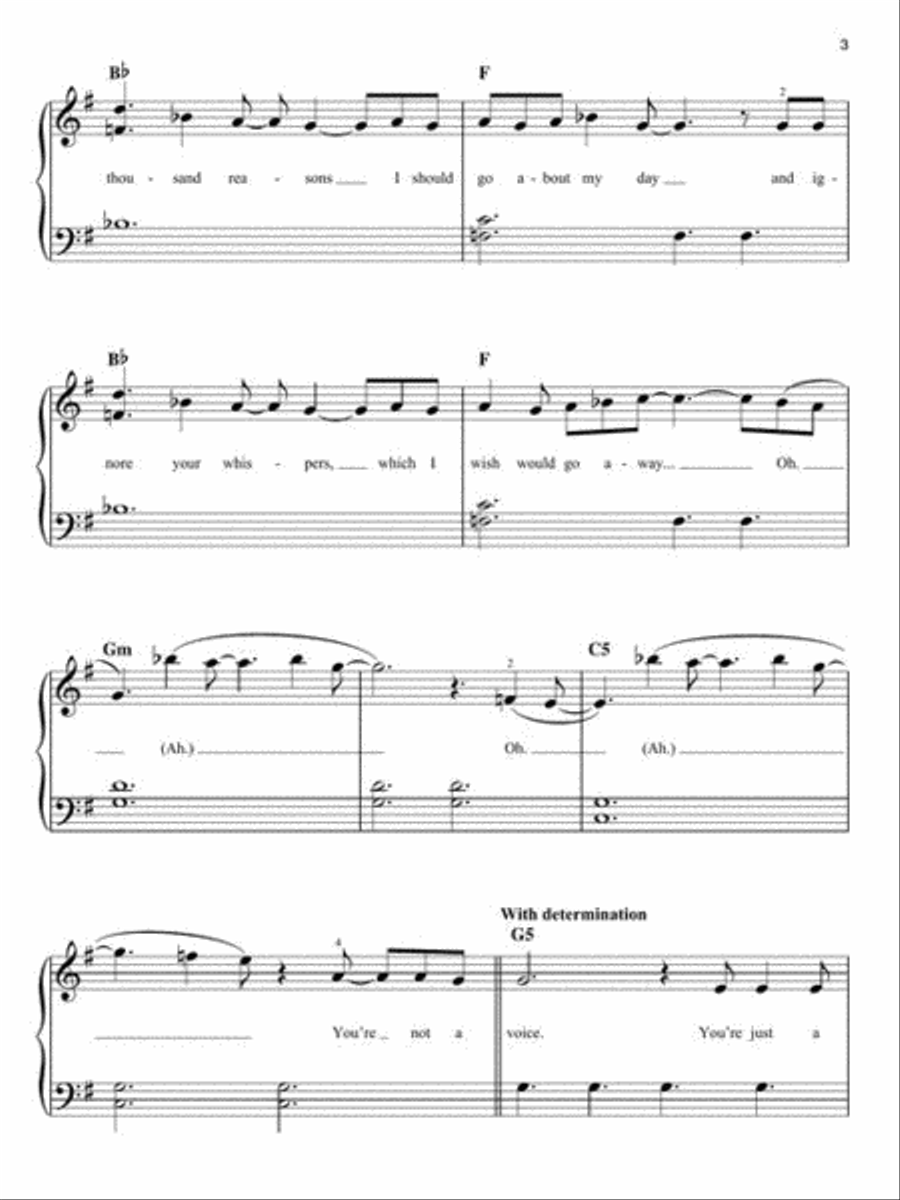 Into the Unknown (from Frozen 2) - Easy Piano Sheet Music Easy Piano scores gallery preview page 4