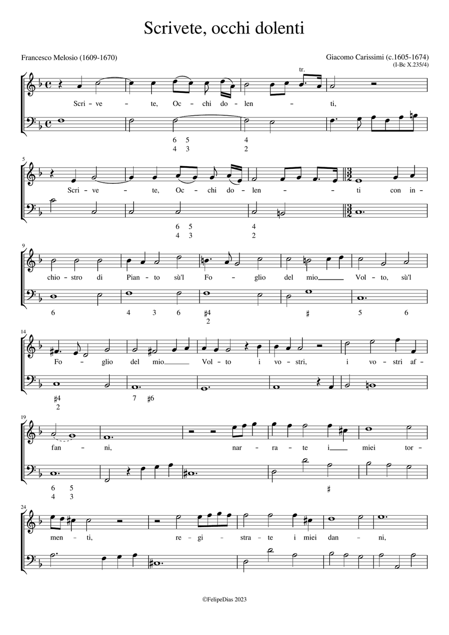 Scrivete occhi dolenti High Voice scores gallery preview page 1