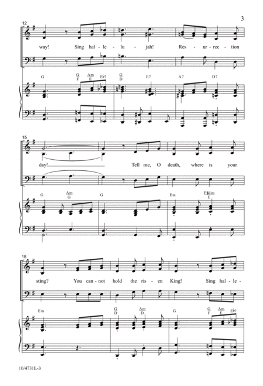 Hallelujah! Resurrection Day! 3-Part scores gallery preview page 3