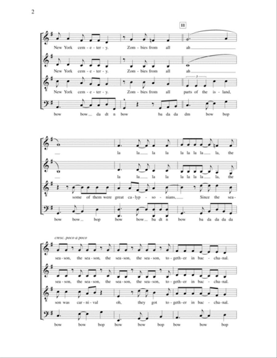 Zombie Jamboree Zombie Jamboree 4-Part scores gallery preview page 2