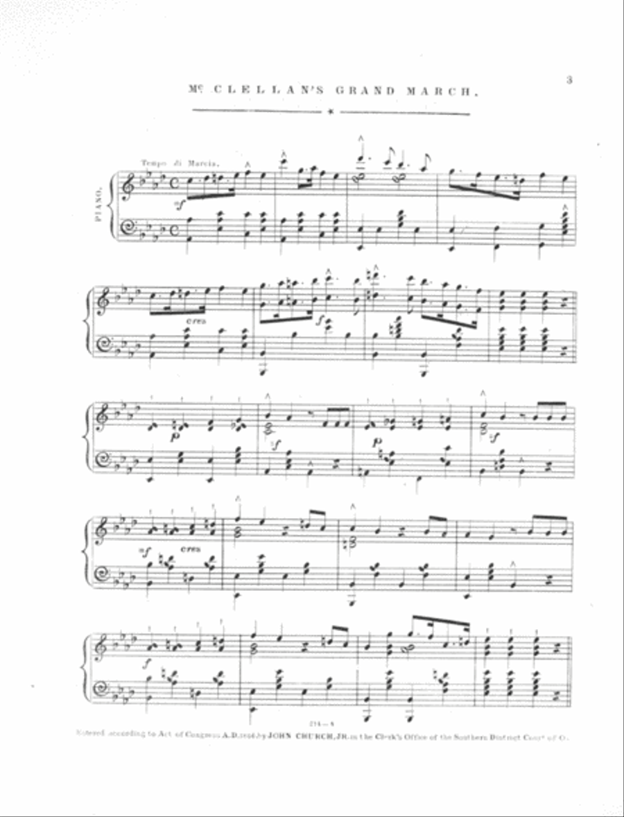 General McClellan's Grand March Piano Solo scores gallery preview page 2