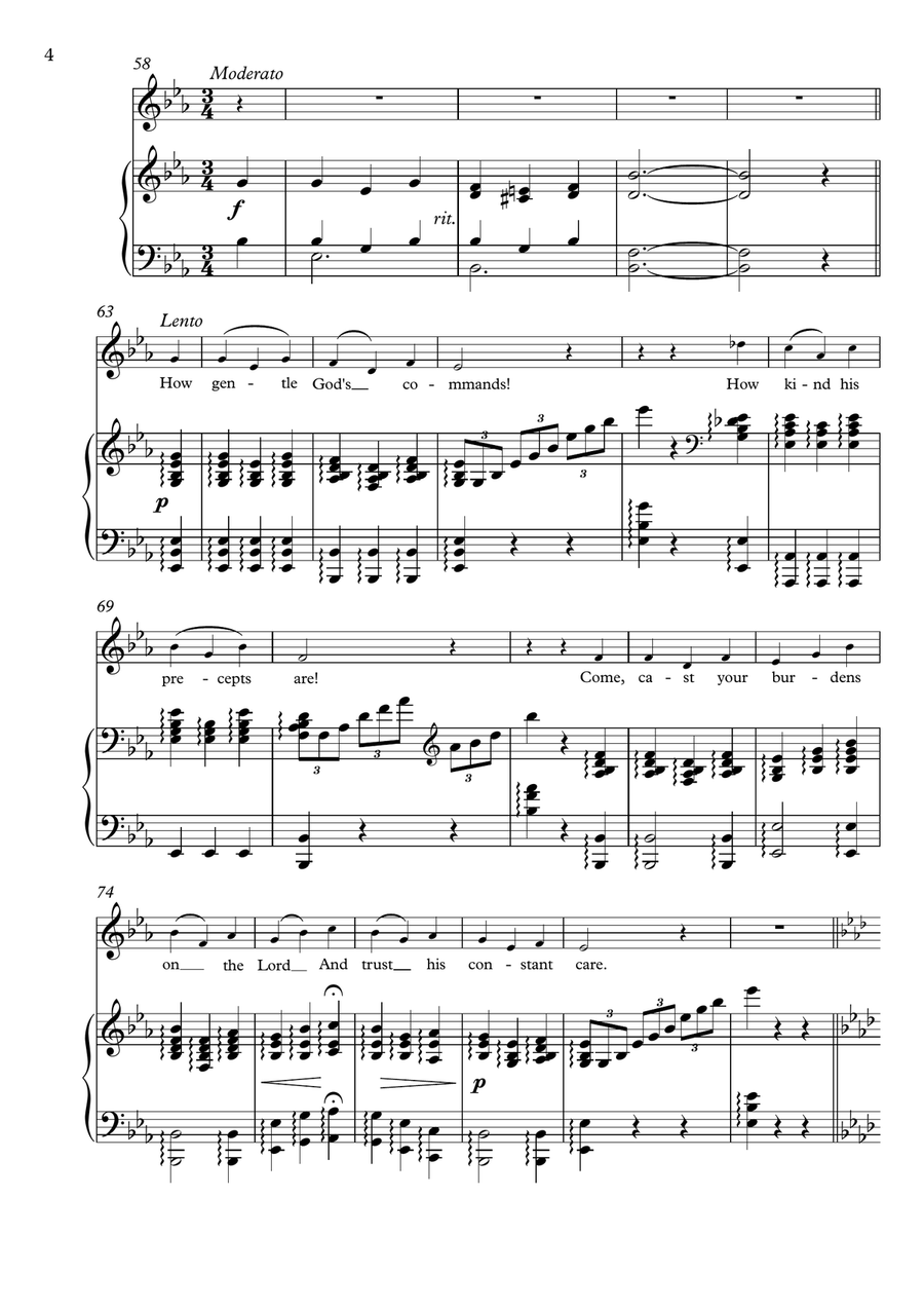 Sacred Song medley for Piano Voice scores gallery preview page 4