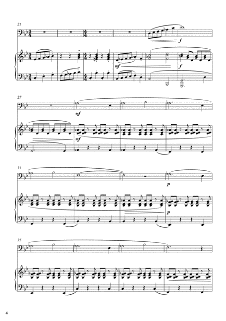 Corona Suite for Euphonium / Baritone and Piano (Simon Peberdy) Baritone Horn scores gallery preview page 4