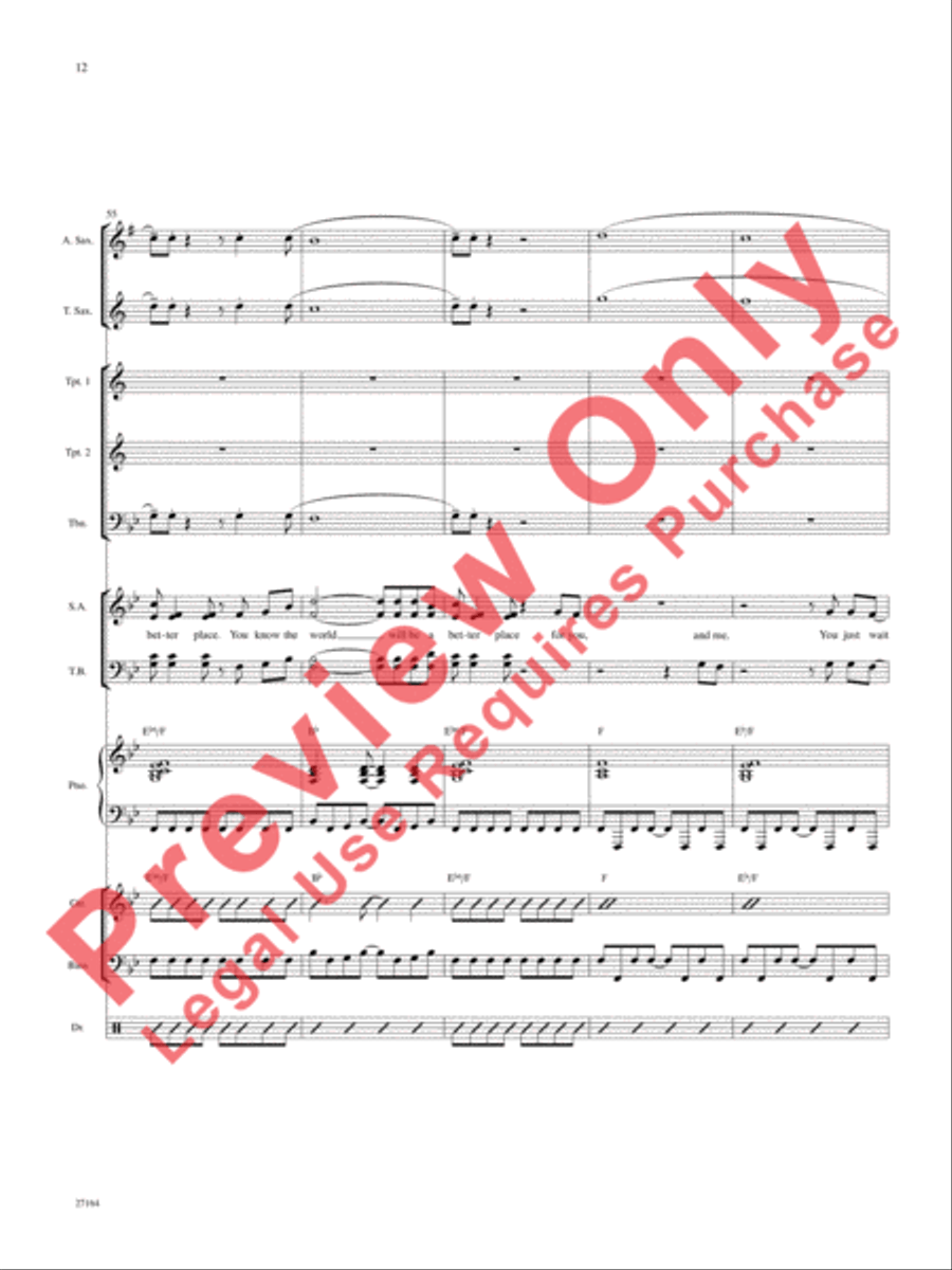 Put a Little Love in Your Heart Choir scores gallery preview page 13