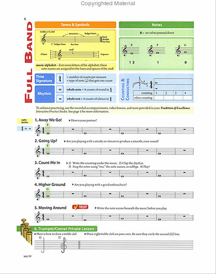 Tradition of Excellence Book 1 - Bb Trumpet/Cornet Concert Band Methods scores gallery preview page 5