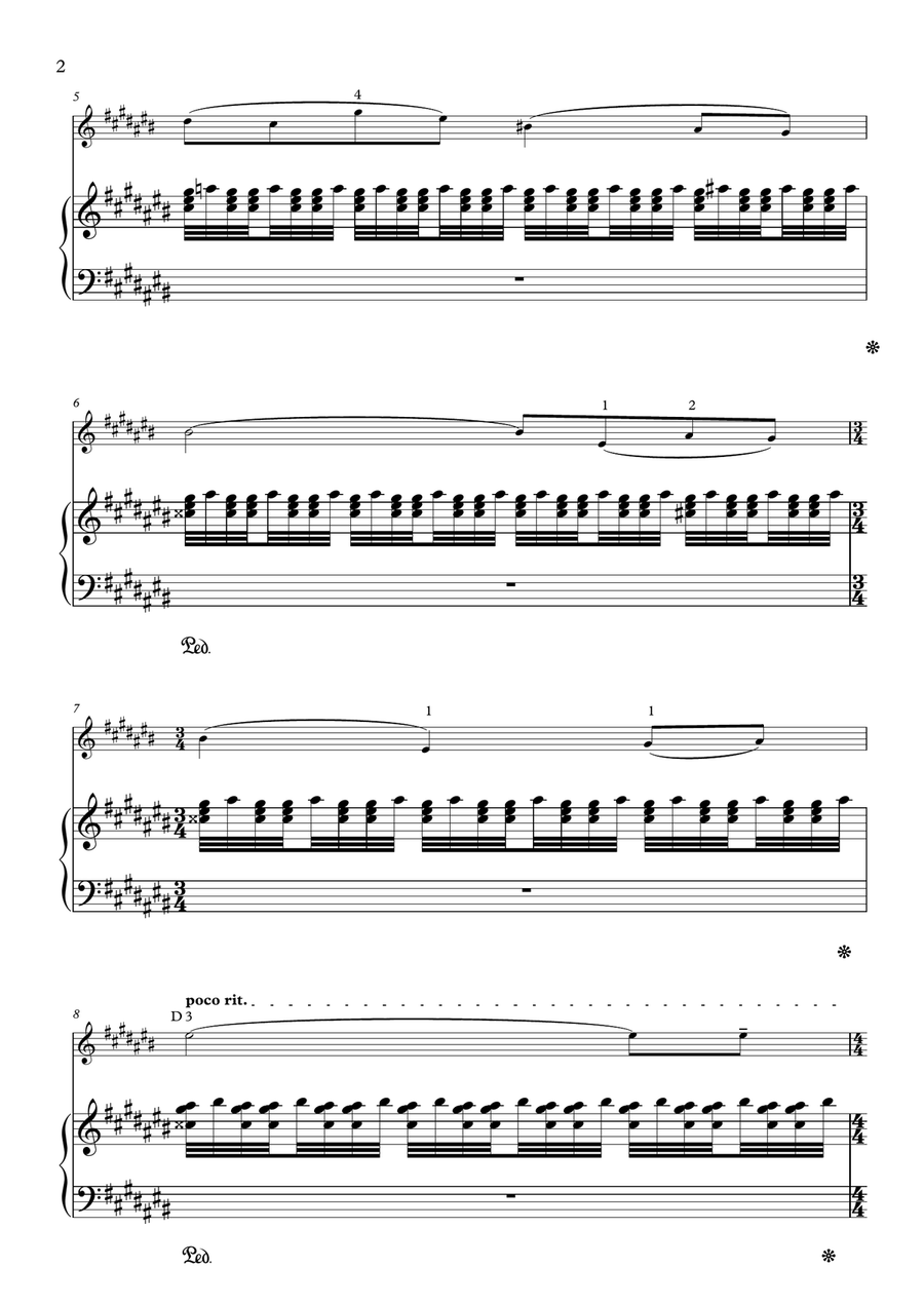 Ravel Gaspard de la Nuit: Ondine Violin Solo scores gallery preview page 2