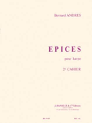 Book cover for Bernard Andres - Epices Pour Harpe, (2e Cahier)