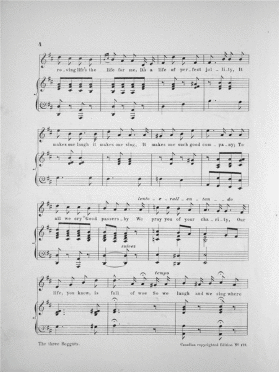 The Three Brothers. Song Voice scores gallery preview page 4