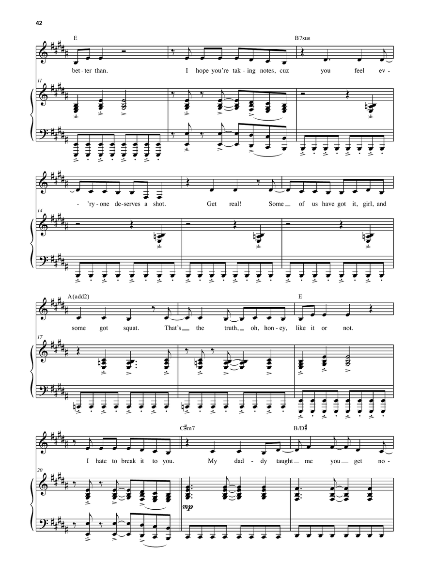 The World According To Chris (from Carrie The Musical) Piano, Vocal scores gallery preview page 2