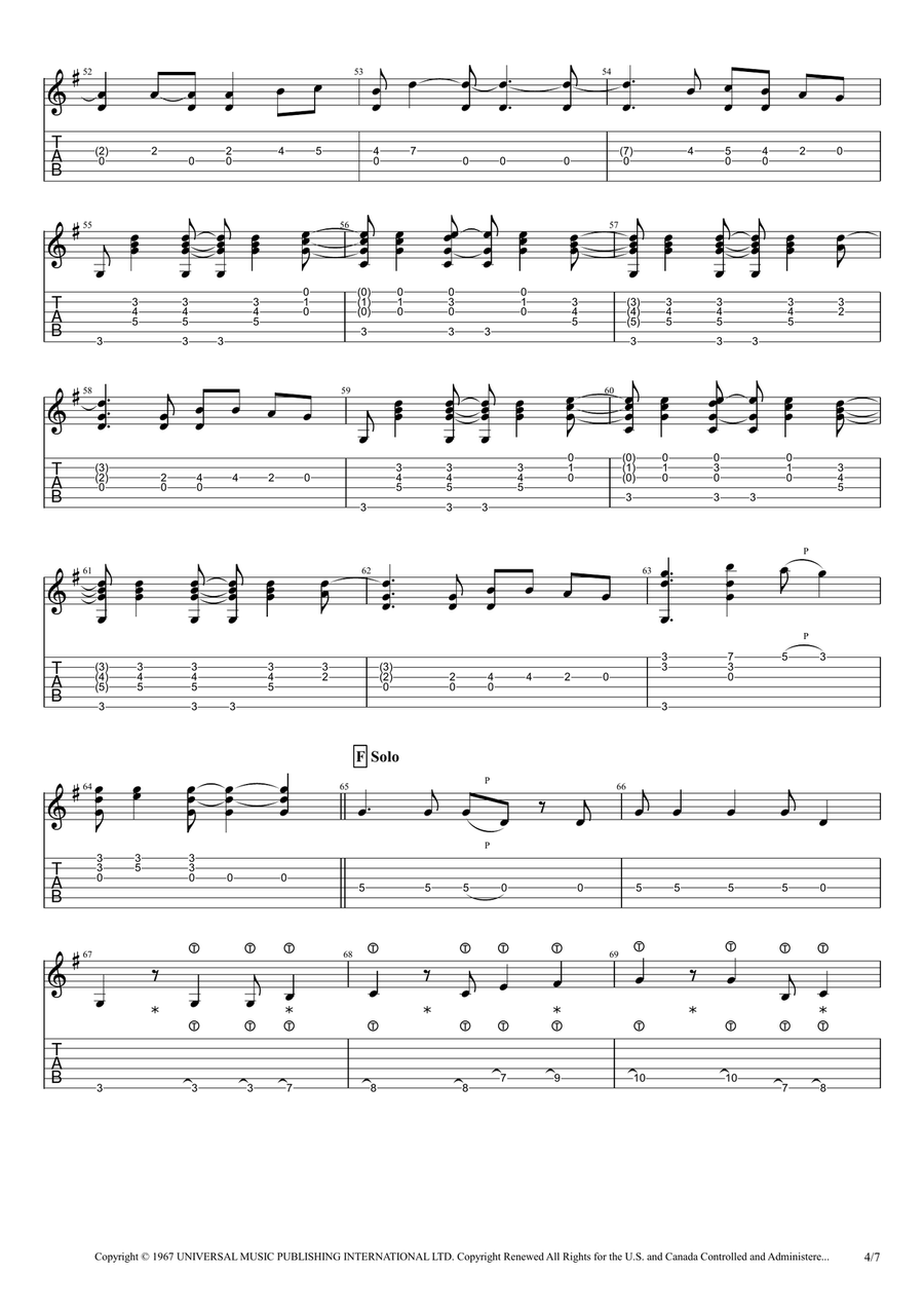 Brown Eyed Girl Brown Eyed Girl Guitar Tablature scores gallery preview page 4