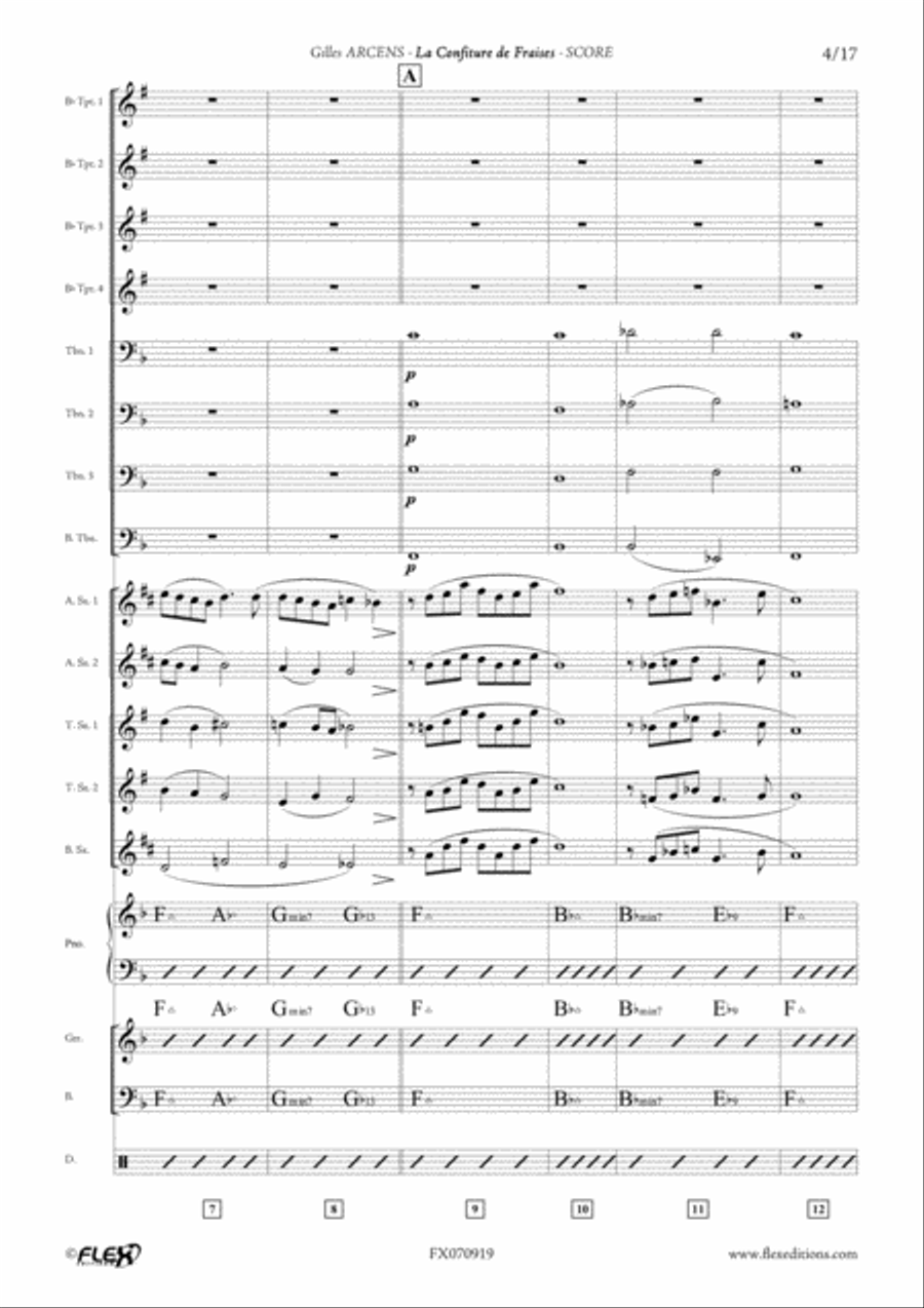 La confiture de fraises Big Band scores gallery preview page 4