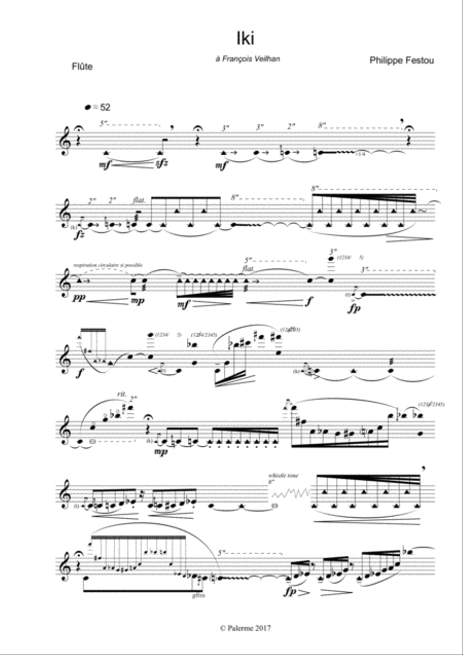 Iki Flute Solo scores gallery preview page 1
