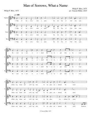 Man of Sorrows, What a Name; Choral Arr. with divisi