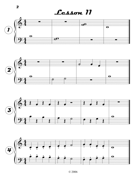 Piano Notes Lesson 11