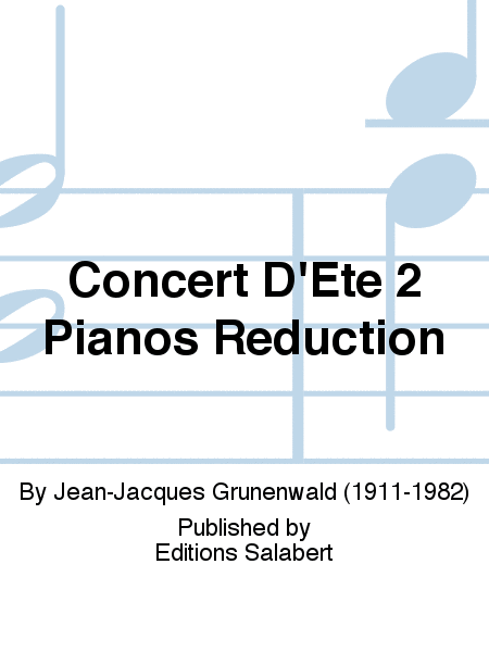 Concert D'Ete 2 Pianos Reduction