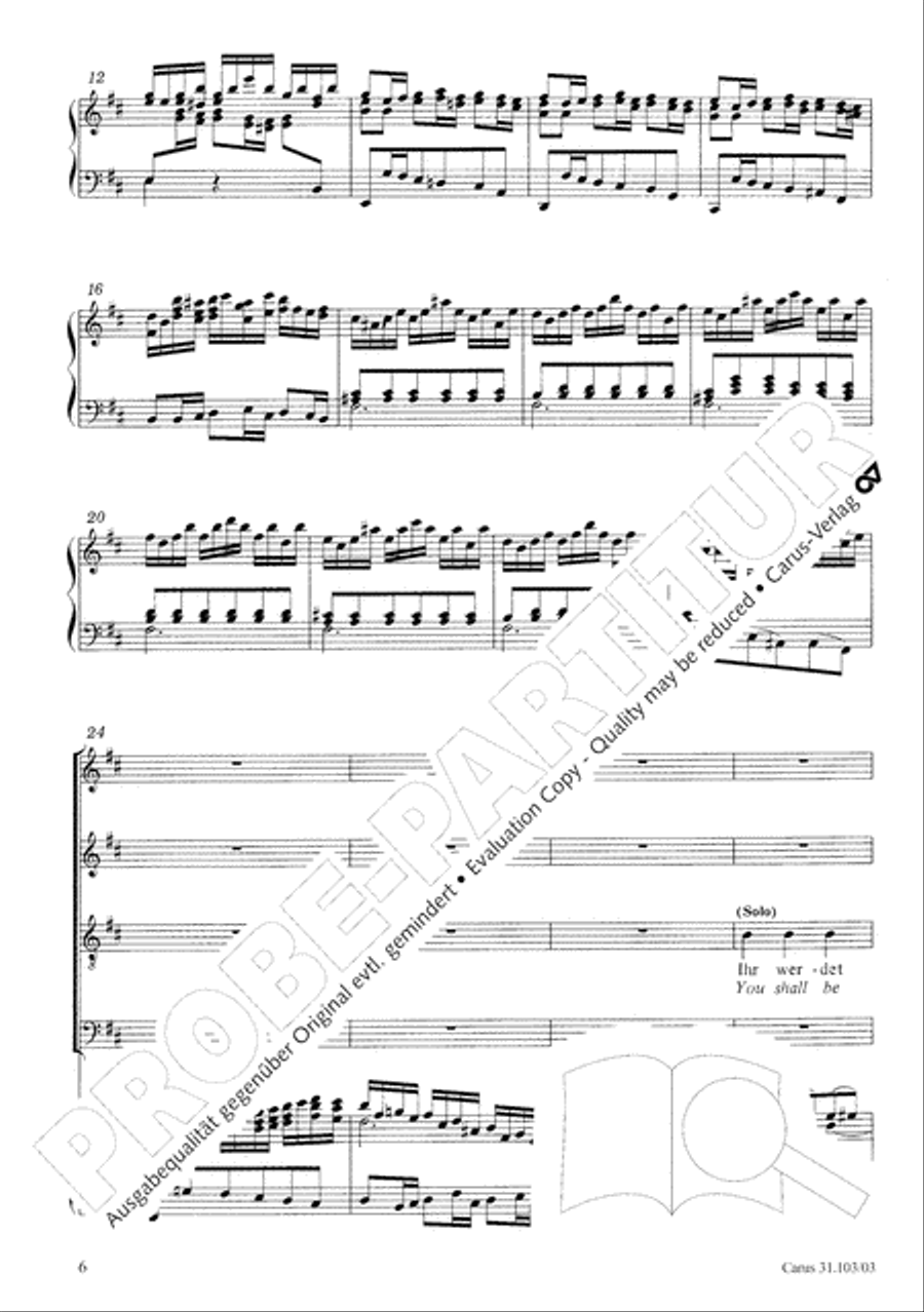 You shall be weeping and crying (Ihr werdet weinen und heulen) 4-Part scores gallery preview page 7