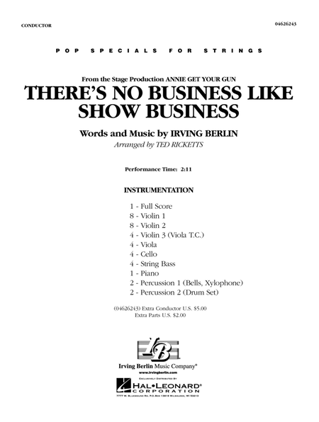 There's No Business Like Show Business (arr. Ted Ricketts) - Conductor Score (Full Score)