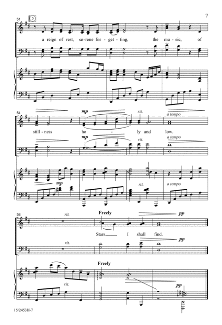 Stars I Shall Find 4-Part scores gallery preview page 8