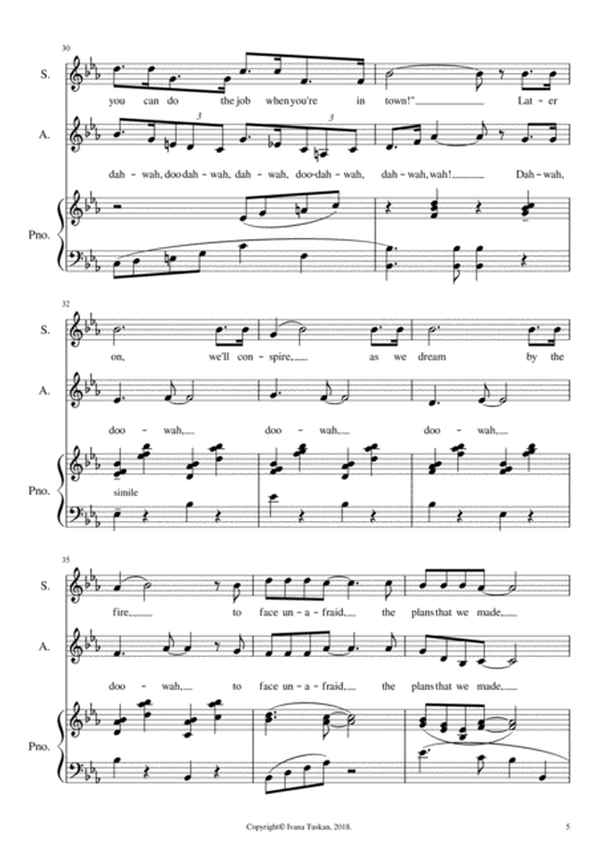 Winter Wonderland for SA solo voices or 2-part choir and piano image number null