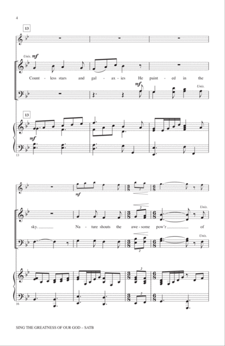 Sing The Greatness Of Our God 4-Part scores gallery preview page 3