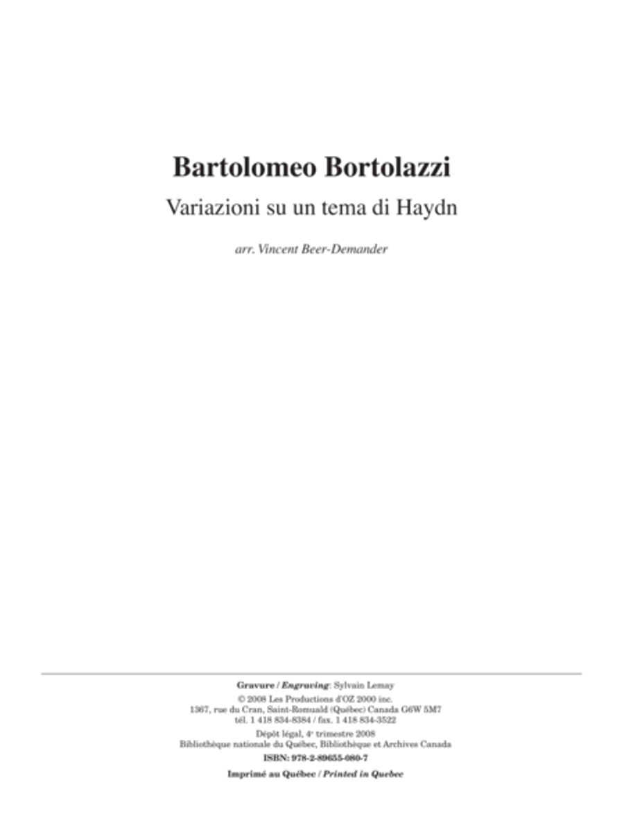 Variazioni su un tema di Haydn Classical Guitar scores gallery preview page 1