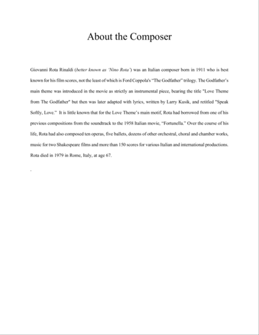 The Godfather (love Theme) Guitar Tablature scores gallery preview page 2