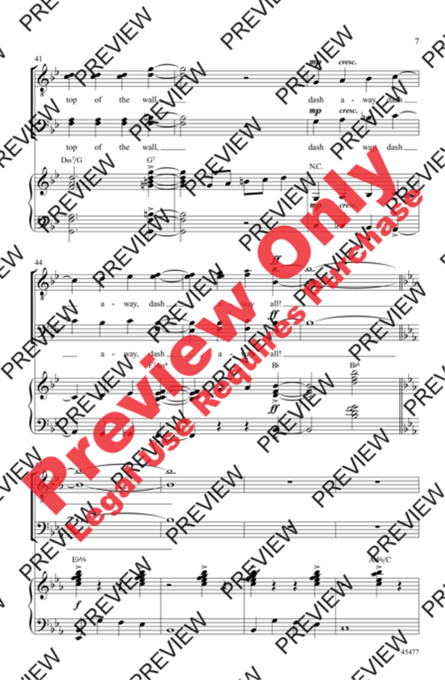 Kay Thompson's Jingle Bells Men's Choir scores gallery preview page 7