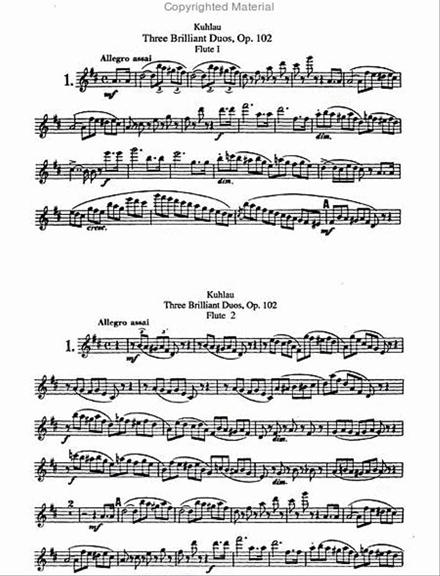 3 Brilliant Duos, Op.102 Flute Duet scores gallery preview page 2