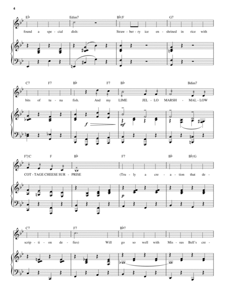 Lime Jello Marshmallow Cottage Cheese Surprise by William Bolcom Piano, Vocal - Digital Sheet Music