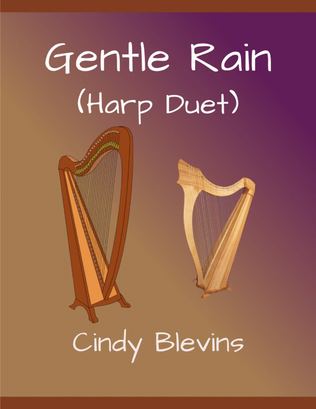 Book cover for Gentle Rain, for Harp Duet