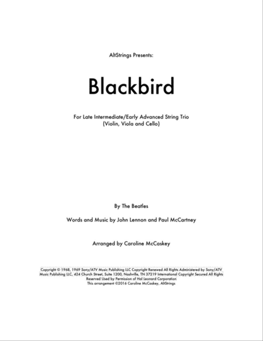 Blackbird String Trio scores gallery preview page 1