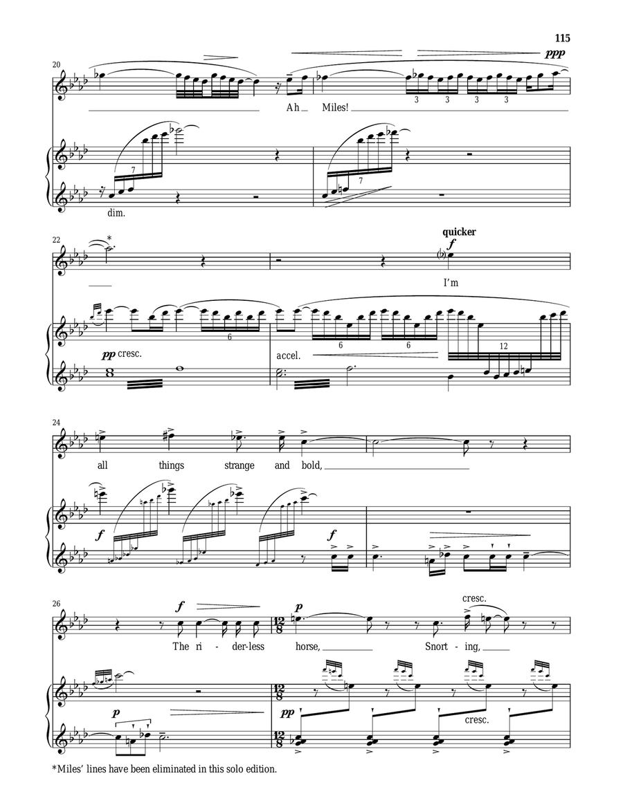 Miles! (from The Turn Of The Screw) Tenor Voice scores gallery preview page 3