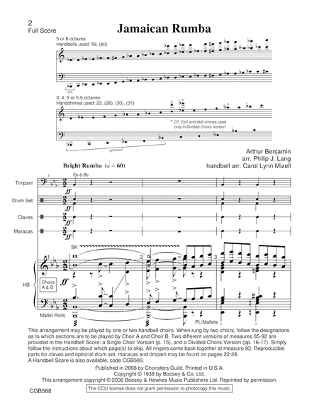 Jamaican Rumba - Full Score and Parts image number null