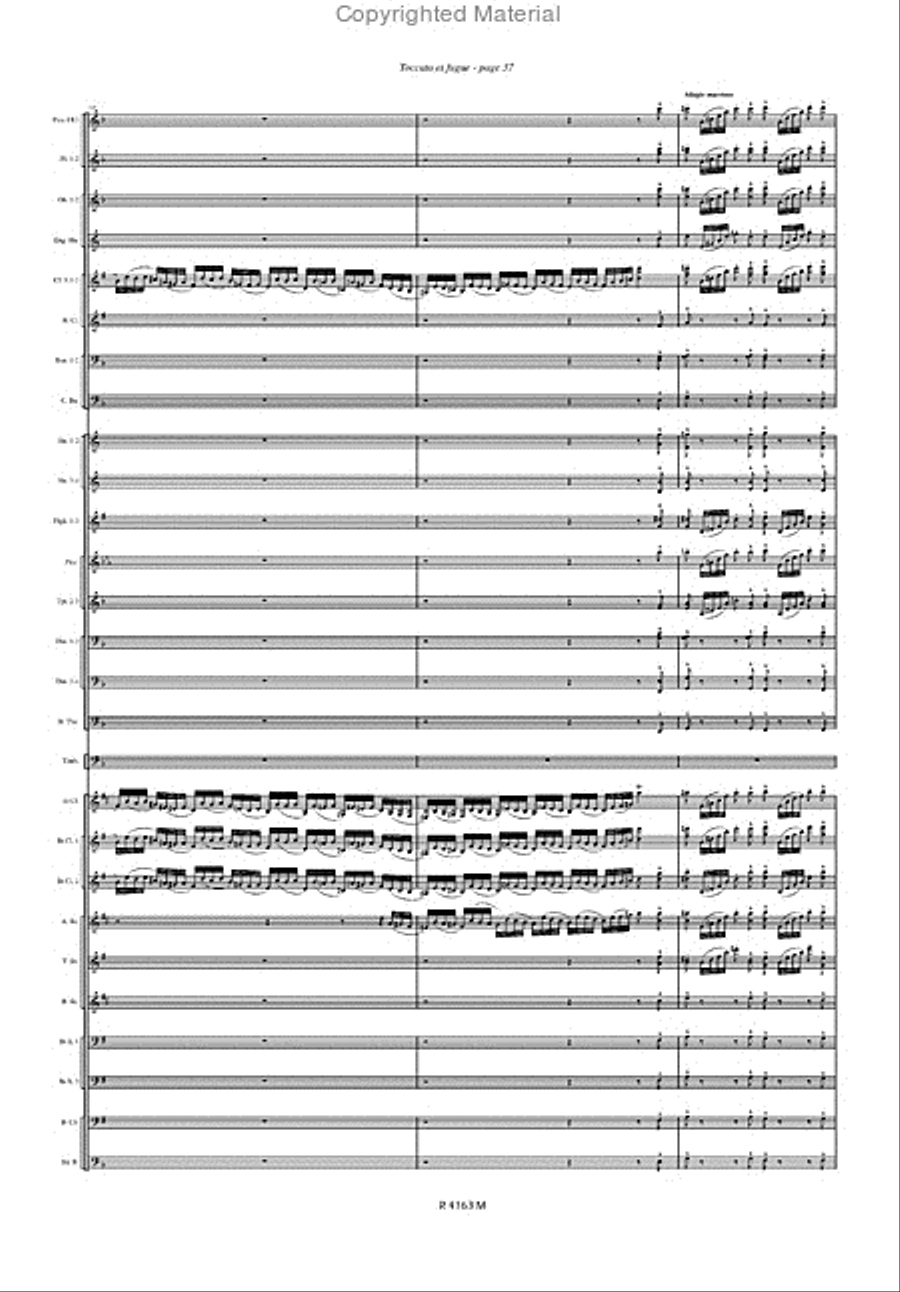 Toccata et Fugue En D Minor Concert Band scores gallery preview page 5