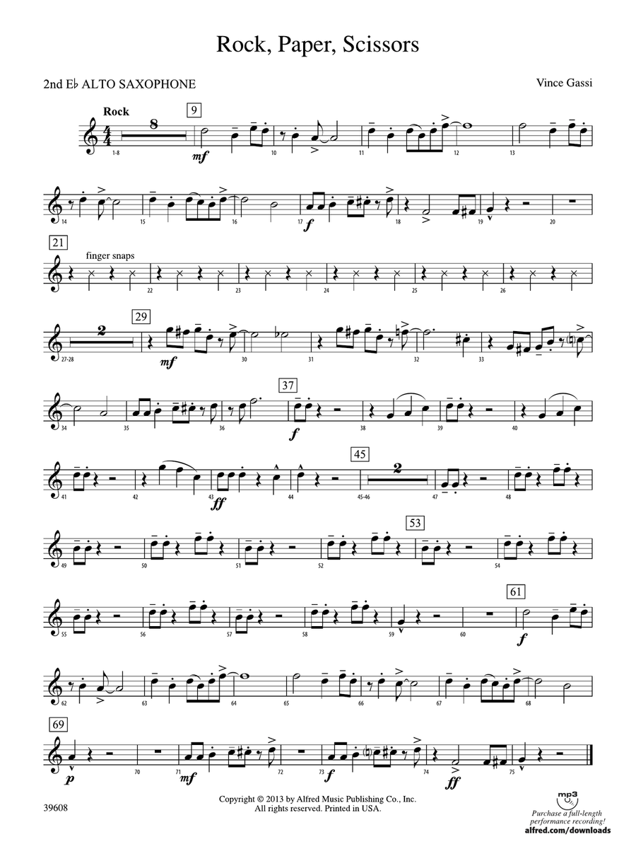 Rock, Paper, Scissors: 2nd E-flat Alto Saxophone