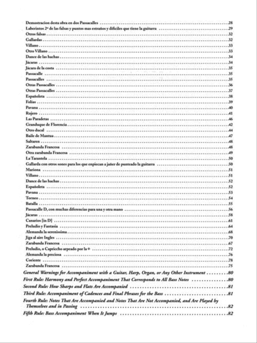 The Complete Works of Gaspar Sanz – Volumes 1 & 2 Acoustic Guitar scores gallery preview page 4