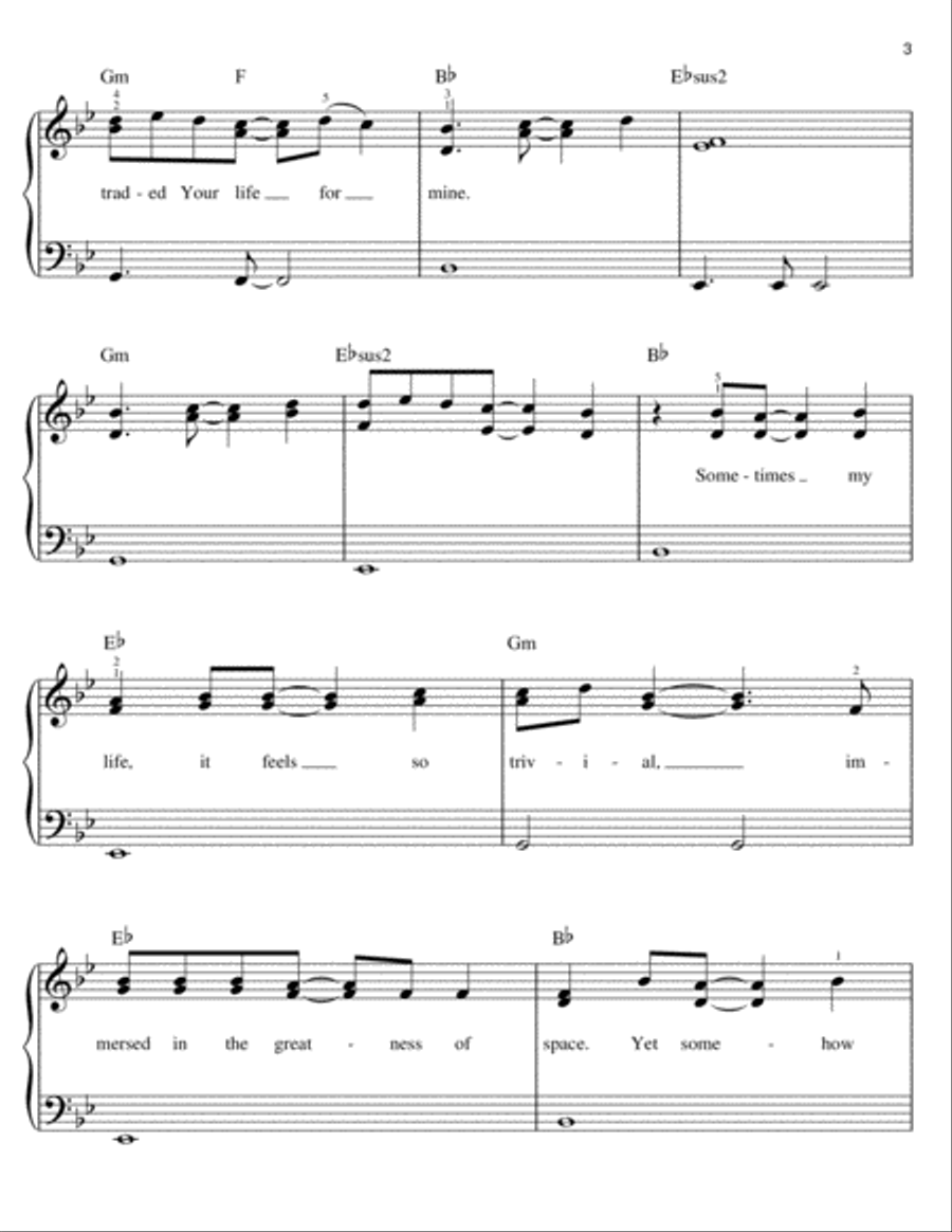 Sea Of Faces Sea Of Faces Easy Piano scores gallery preview page 3